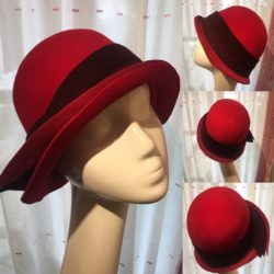 clocloche feutre rouge Mary Colibri