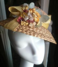 chapeau-de-paille-à fleurs-Mary-Colibri