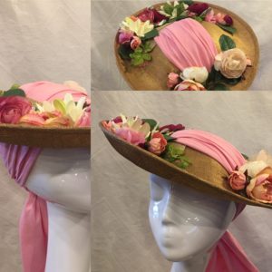 capeline romantique rose et or