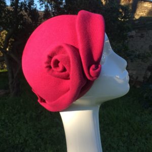 chapeau feutre fuchsia Mary Colibri