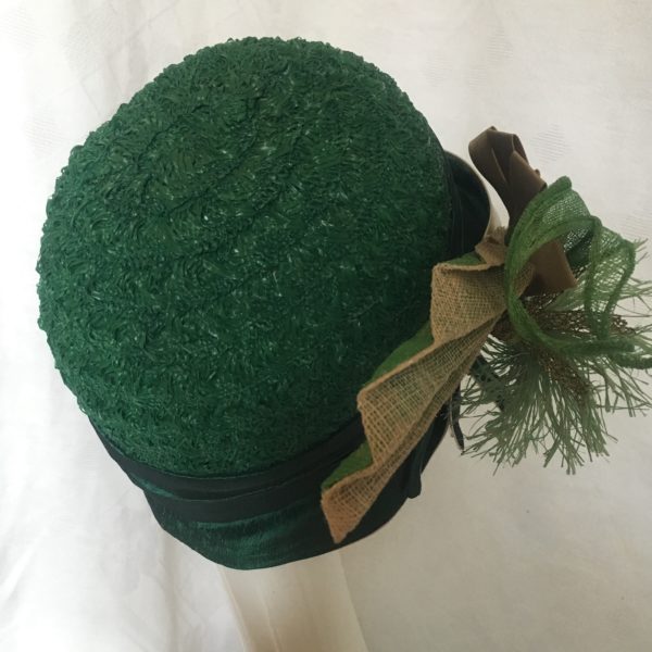 chapeau cloche vert Mary Colibri