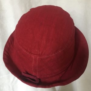 chapeau en lin framboise Mary Colibri