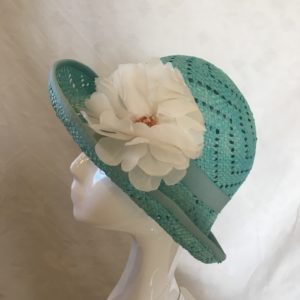 chapeau cloche vert Mary Colibri