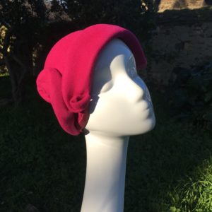 chapeau Rosa feutre laine fuschia