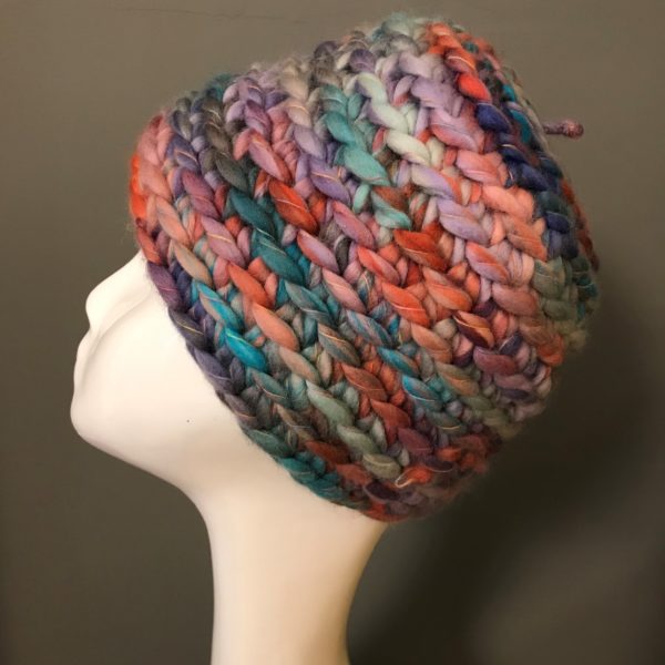 Bonnet crochet multicolore